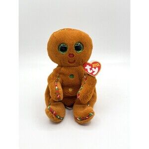 Ty‎ Beanie Bellies - CRISPIN the Gingerbread Man 6" NEW MWMTs Stuffed Animal Toy